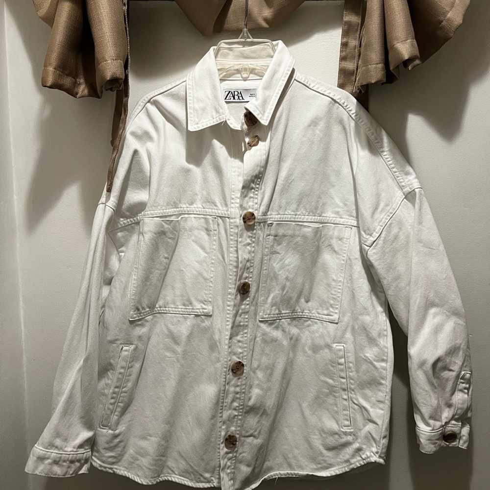 Zara Cream Collared Shirt